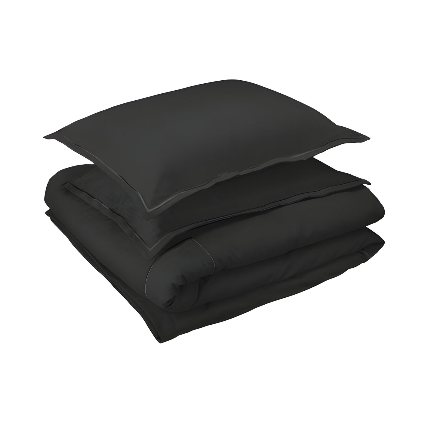 400TC Cotton Luxurious Single Embroidery Sateen Solid Duvet Cover Set
