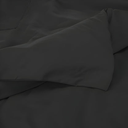 400TC Cotton Luxurious Single Embroidery Sateen Solid Duvet Cover Set