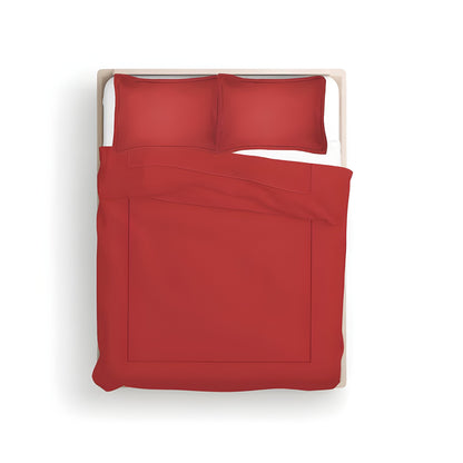 400TC Cotton Luxurious Single Embroidery Sateen Solid Duvet Cover Set