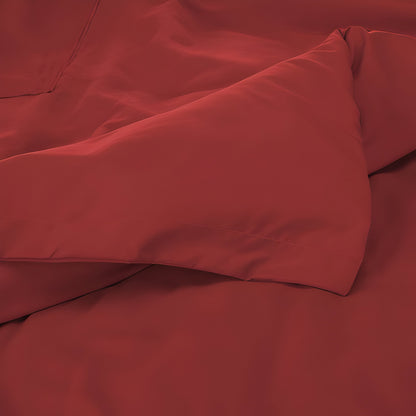 400TC Cotton Luxurious Single Embroidery Sateen Solid Duvet Cover Set