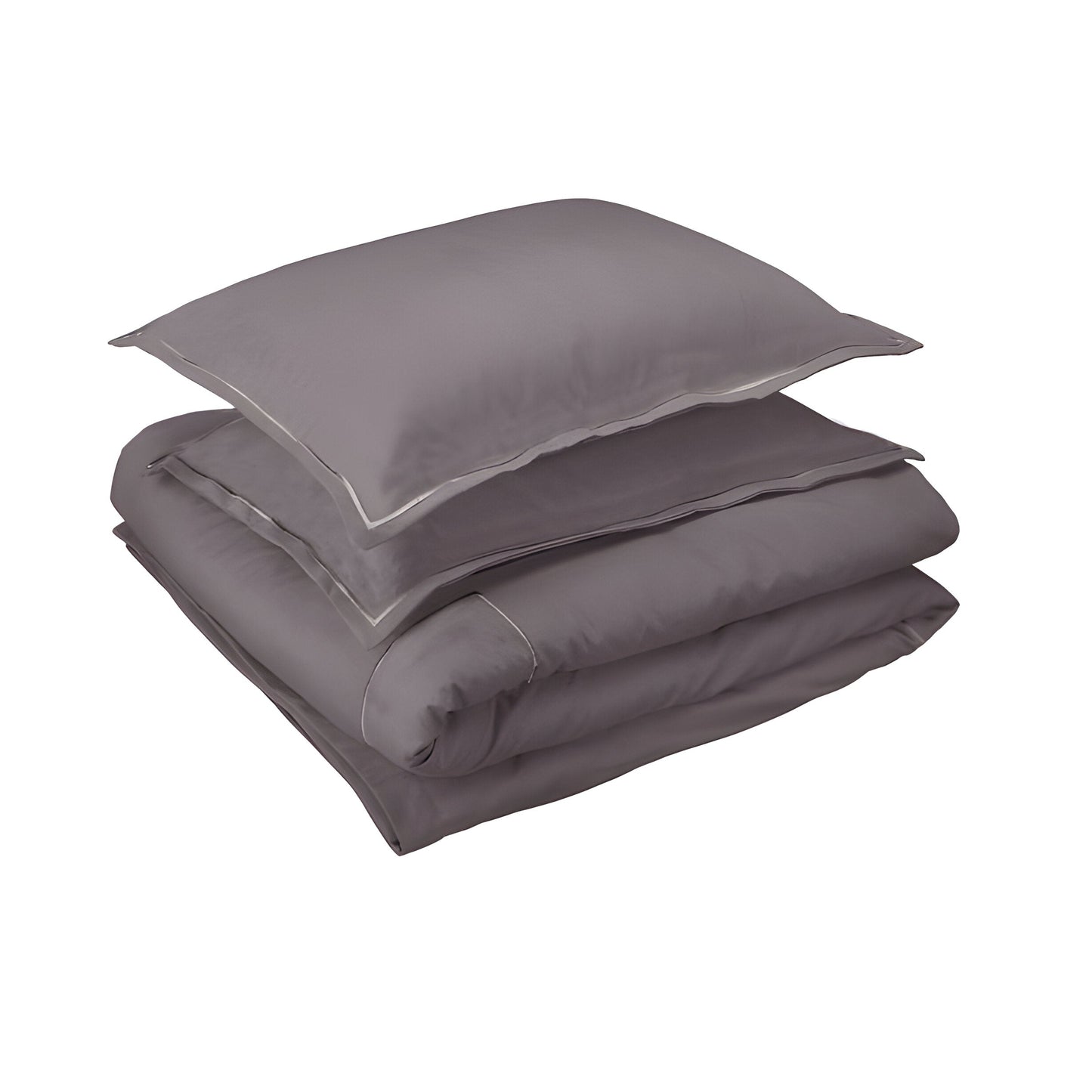 400TC Cotton Luxurious Single Embroidery Sateen Solid Duvet Cover Set
