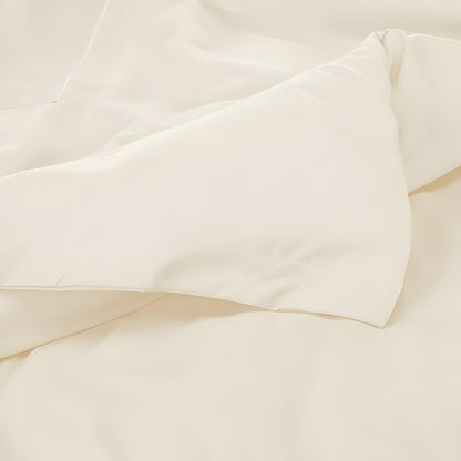 400TC Cotton Luxurious Single Embroidery Sateen Solid Duvet Cover Set
