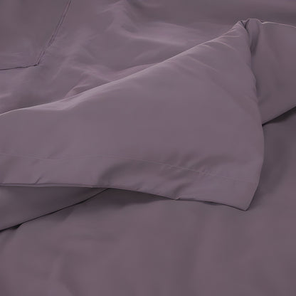 400TC Cotton Luxurious Single Embroidery Sateen Solid Duvet Cover Set