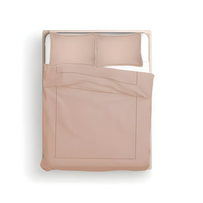 400TC Cotton Luxurious Single Embroidery Sateen Solid Duvet Cover Set