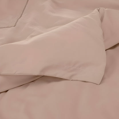 400TC Cotton Luxurious Single Embroidery Sateen Solid Duvet Cover Set
