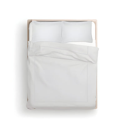 400TC Cotton Luxurious Single Embroidery Sateen Solid Duvet Cover Set