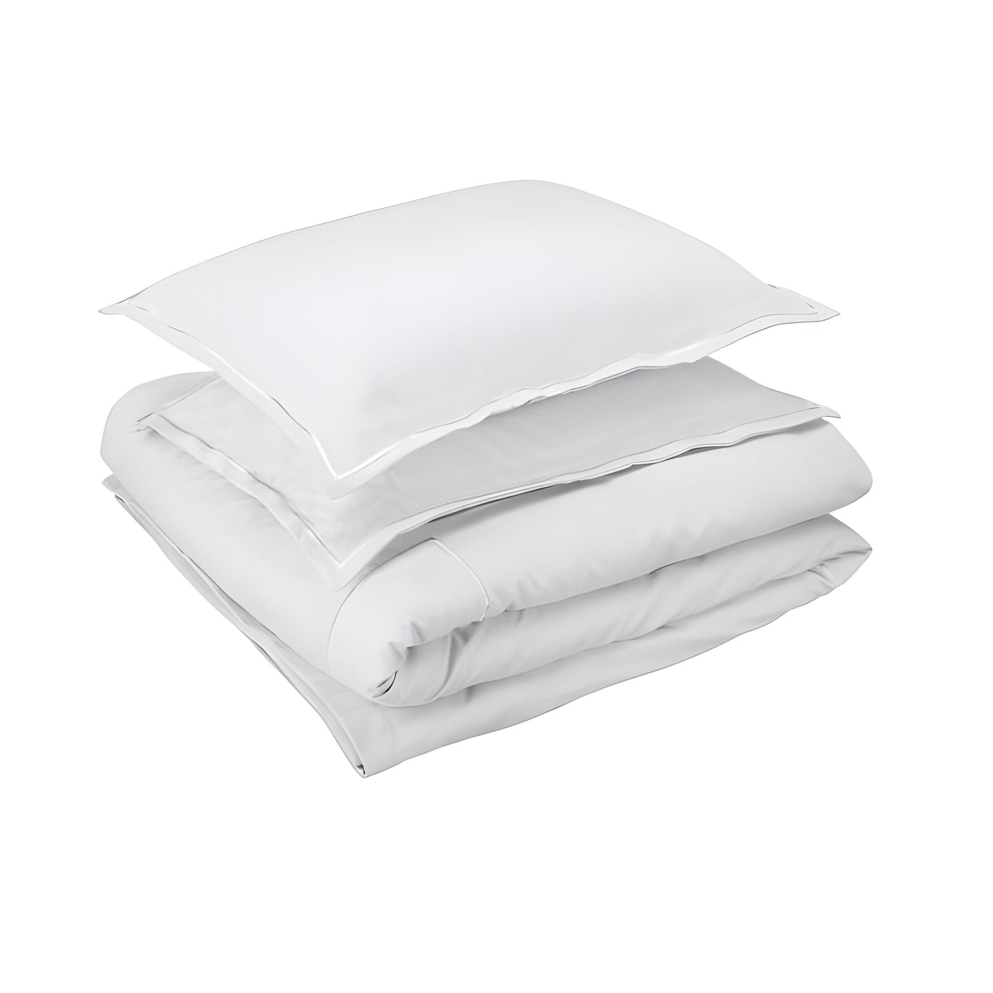 400TC Cotton Luxurious Single Embroidery Sateen Solid Duvet Cover Set