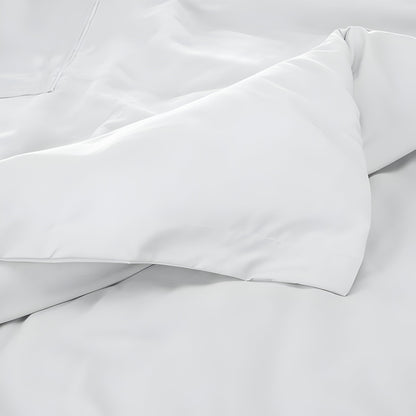 400TC Cotton Luxurious Single Embroidery Sateen Solid Duvet Cover Set
